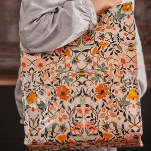 Bolsa de PVC diseño flor de abeja con asas largas
