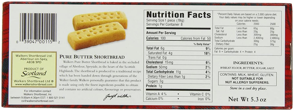 Galletas de mantequilla Finger's de Walkers