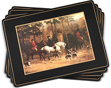 Cargar imagen en el visor de la galería, Cuatro individuales con escenas de caza