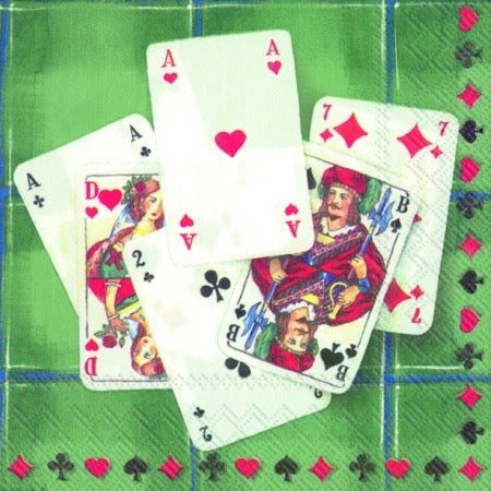 Servilletas de almuerzo papel diseño póker de cartas