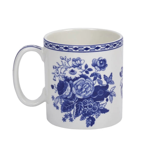 Taza de porcelana fina diseño Blue rose