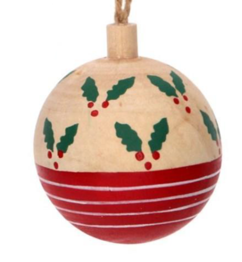 Adornos Bolas de madera para el árbol