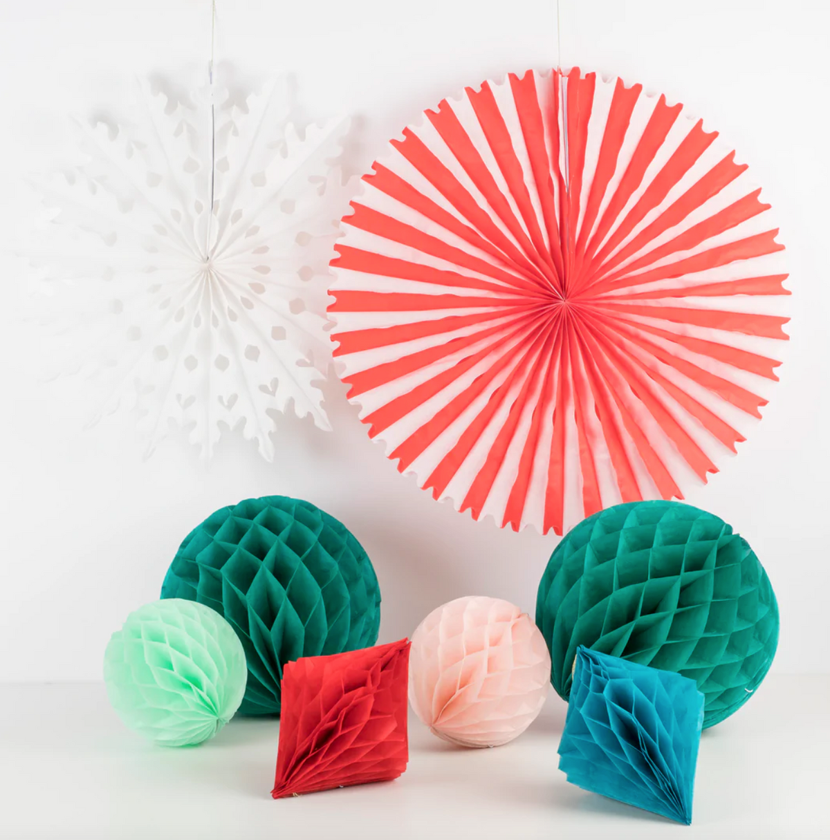 Adornos navideños de papel
