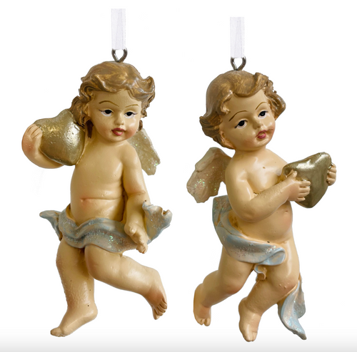 Adornos de angelitos con corazón