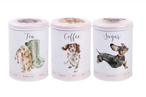 Set de tres latas para el azúcar, el café y el té