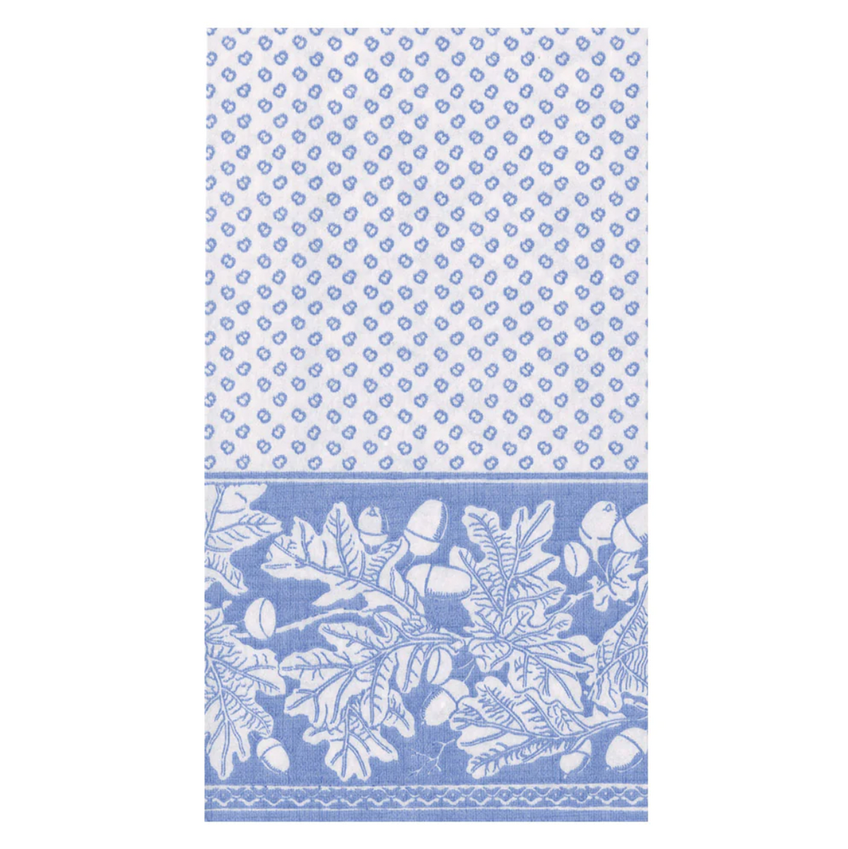 Servilletas  de papel efecto lino alargadas hojas de roble azul