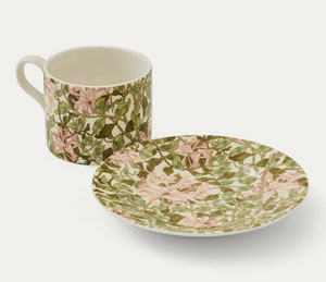 Taza de té y plato diseño Honeysuckle