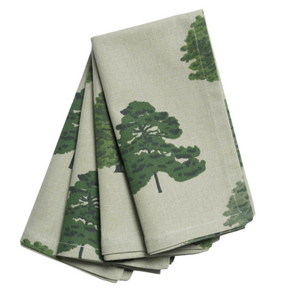 Set de 4 servilletas diseño árboles
