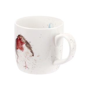 Taza de porcelana fina "Petirrojo"