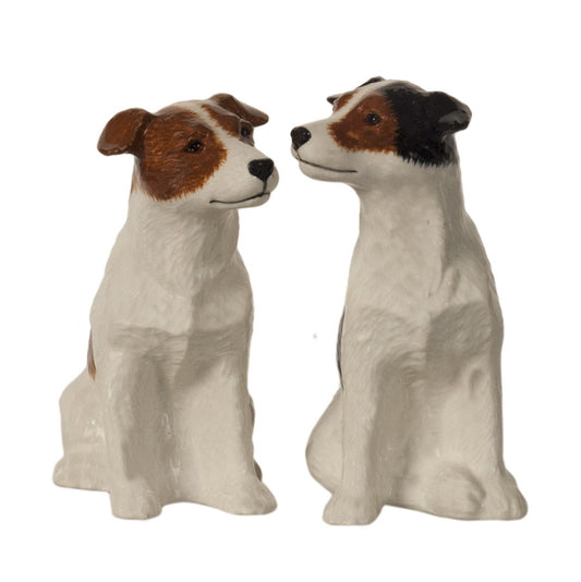Salero y pimentero en forma de Jack Russels
