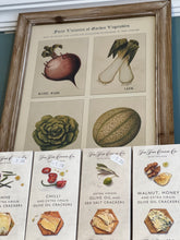 Cargar imagen en el visor de la galería, Cuadros de verduras con marco de madera