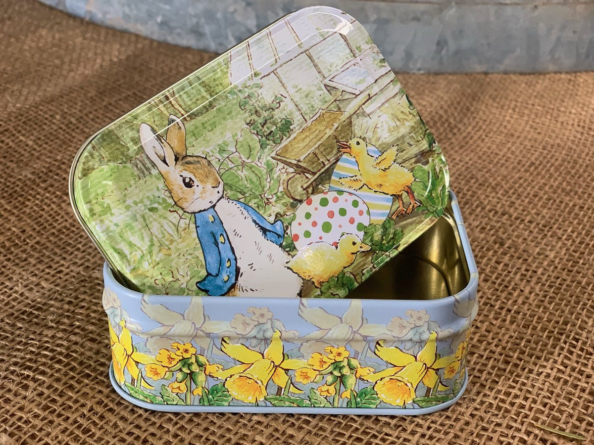 Lata rectangular pequeña de Peter Rabbit