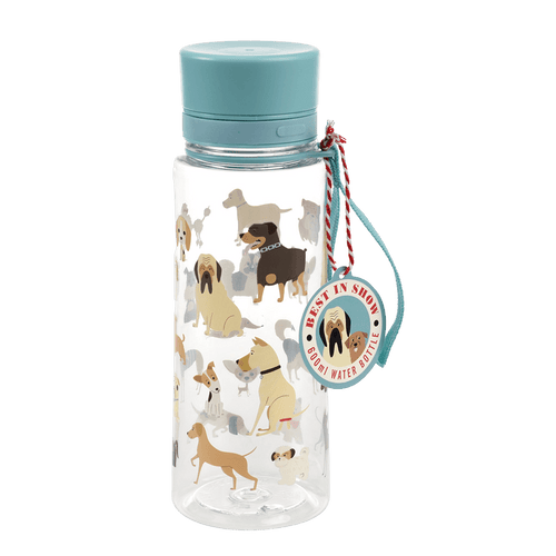 Botella de agua con diseño de perros