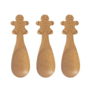 Set de tres cucharas de bambú diseño 