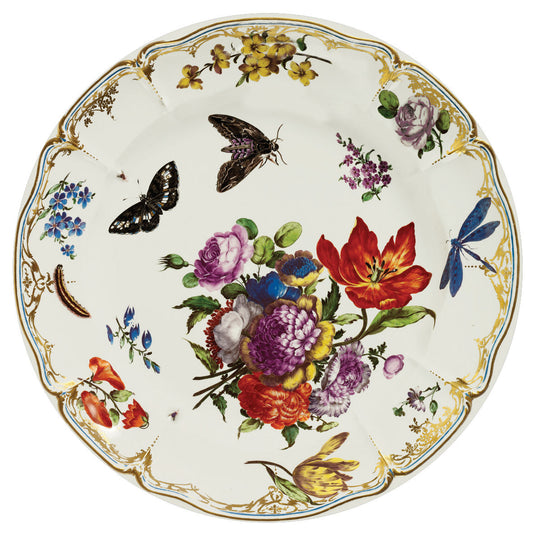 Plato de lata diseño "mariposas"