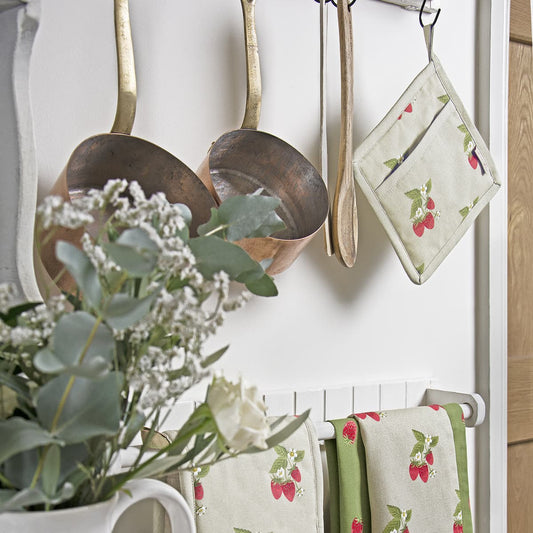 Guante para horno diseño fresas