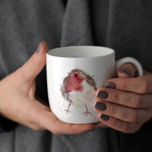 Cargar imagen en el visor de la galería, Taza de porcelana fina &quot;Petirrojo&quot;
